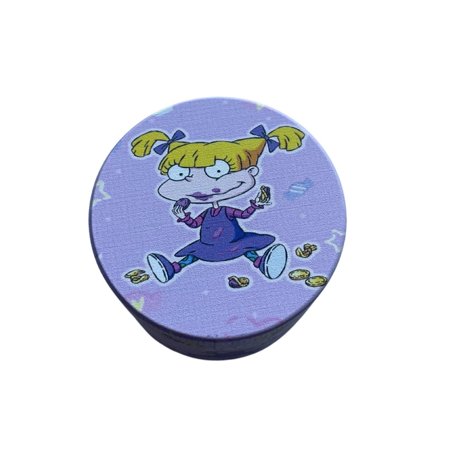 angelica rugrats herb grinder compact 4 piece
90s cartoon herb grinder angelica design
small portable herb grinder with kief catcher
rugrats angelica themed grinder compact
retro 90s herb grinder nickelodeon style