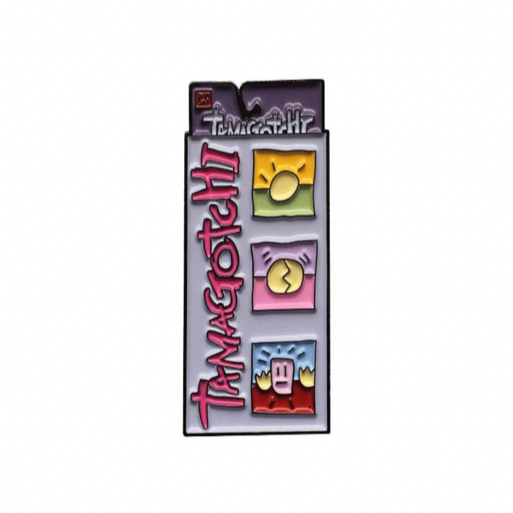 Tamagotchi enamel pin retro 90s virtual pet toy design