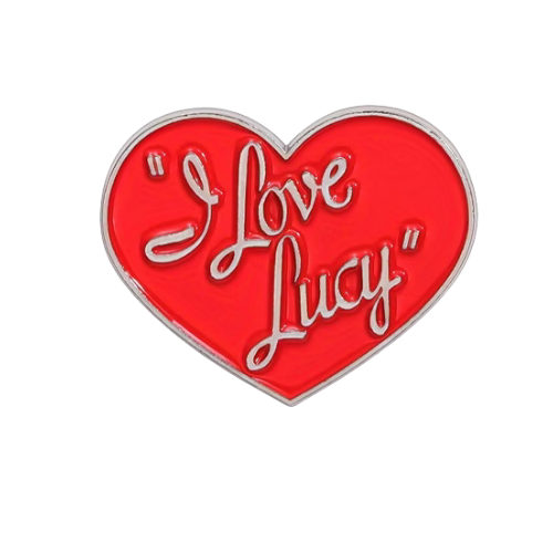 I Love Lucy Enamel Pin – Retro TV Show Heart Pin, Vintage 90s Nostalgia Lapel Pin, Funny Millennial Gift