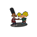 Hey Arnold enamel pin featuring Arnold and Gerald from the 90s Nickelodeon cartoon in a handshake pose