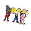 hey arnold inspired enamel pin 90s cartoon nostalgia nickelodeon retro lapel pin
