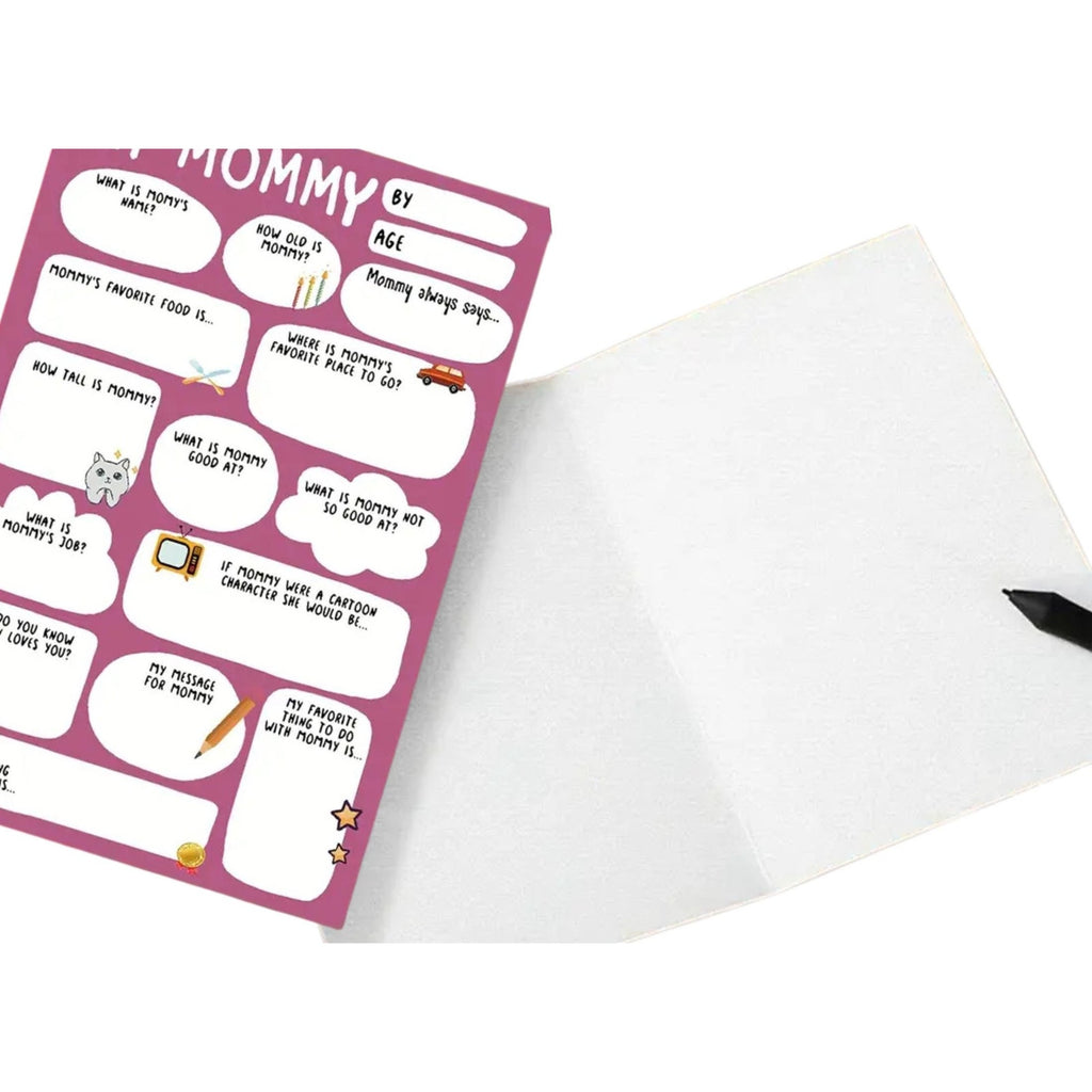 All About My Mom fill-in Mother’s Day card kids activity gift from child