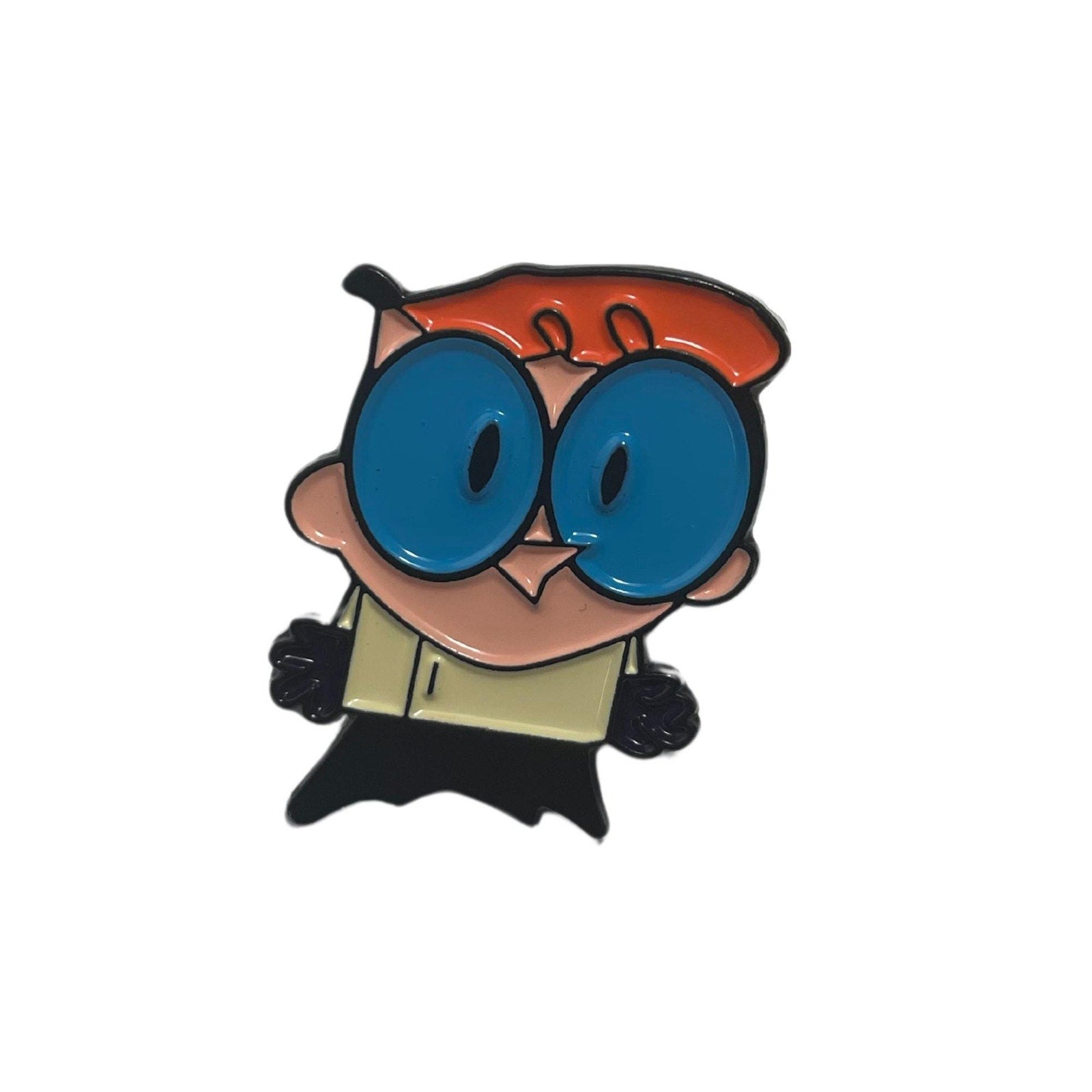 Dexter enamel pin inspired by Dexter’s Laboratory Cartoon Network 90s cartoon collectible