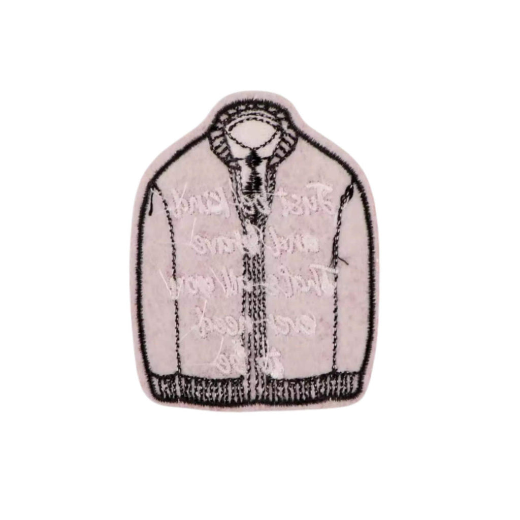 Mr Rogers cardigan embroidered iron on patch retro 90s nostalgia kindness quote