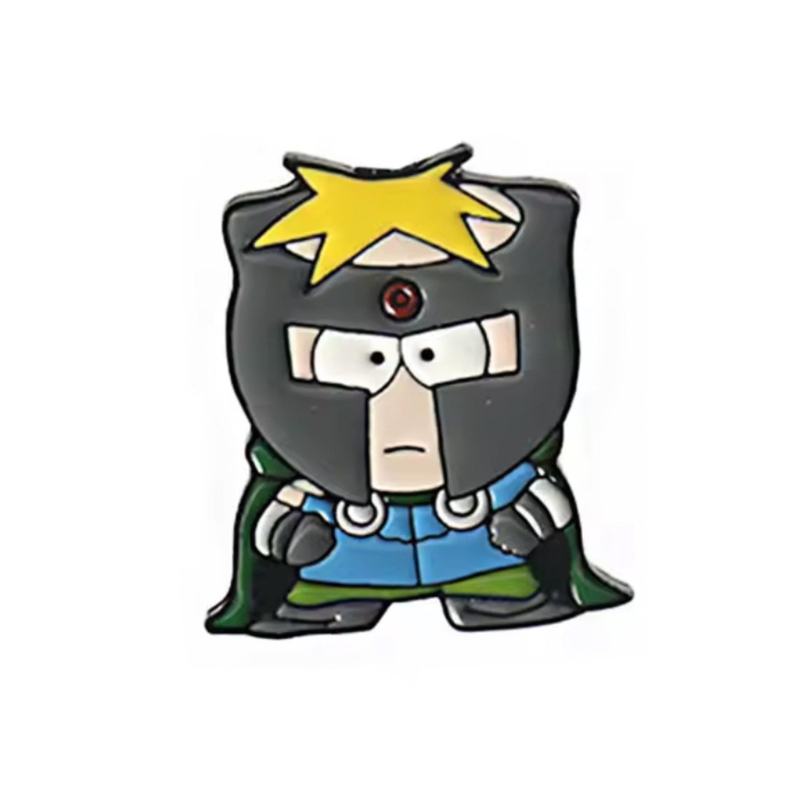 South Park character enamel pins featuring Cartman Kenny Kyle Stan Butters and Professor Chaos