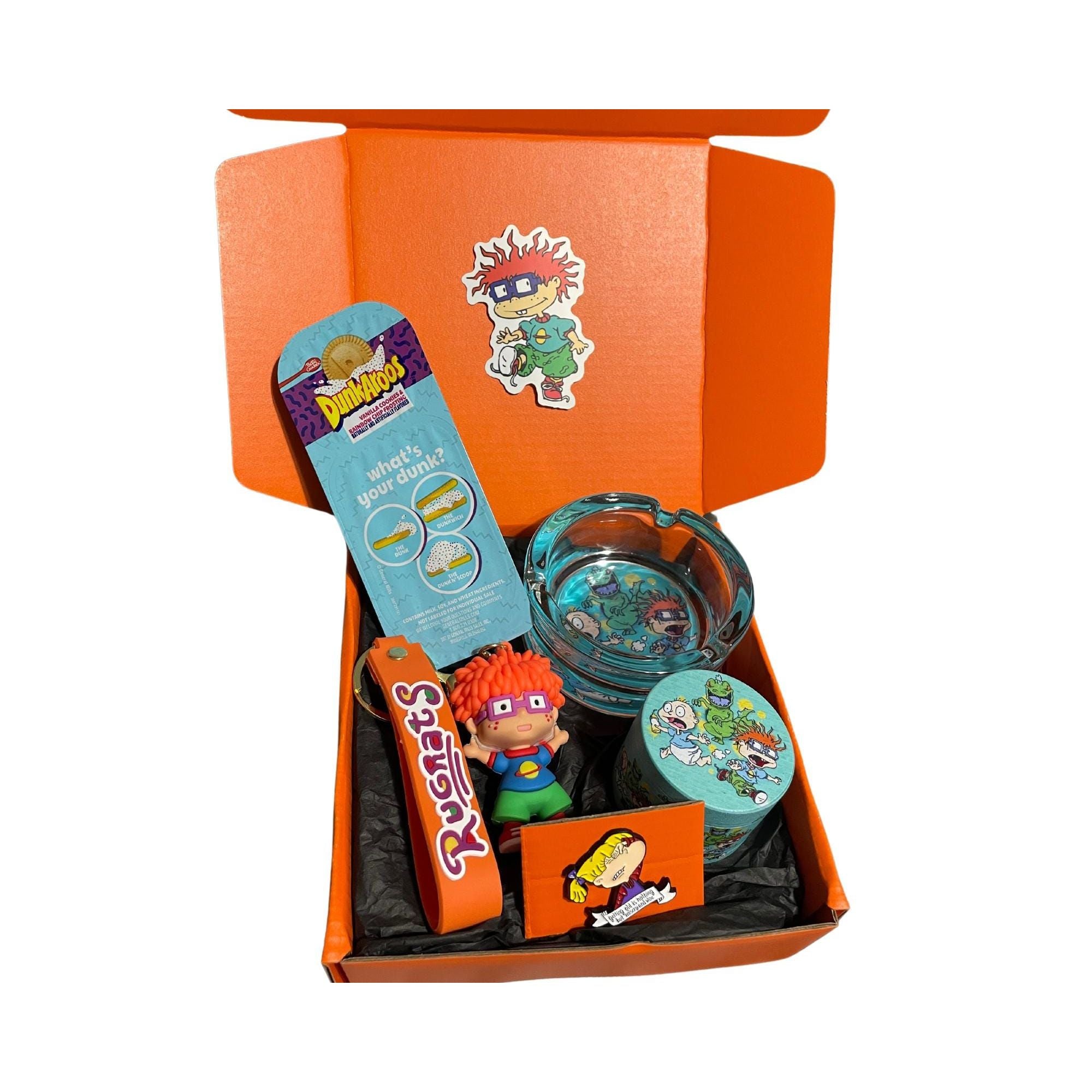rugrats gift box 90s nostalgia bundle
rugrats herb grinder ashtray gift set
90s cartoon gift box dunkaroos rugrats accessories
rugrats themed gift set keychain pin grinder
retro 90s gift bundle nickelodeon rugrats