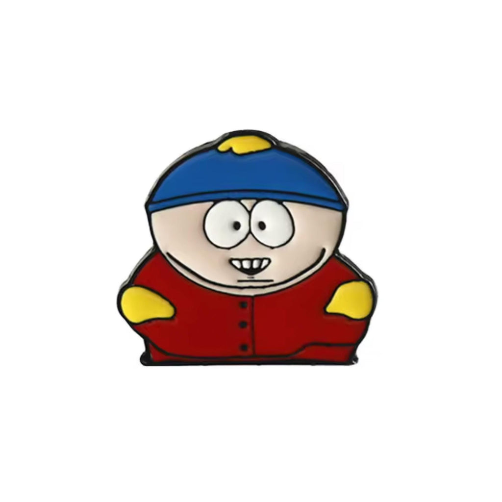 South Park character enamel pins featuring Cartman Kenny Kyle Stan Butters and Professor Chaos