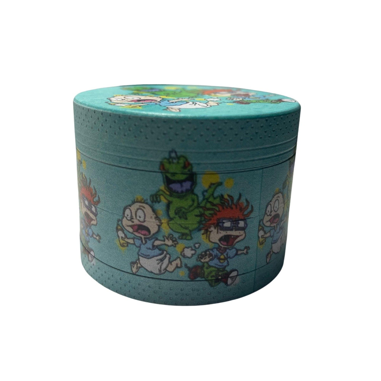rugrats herb grinder compact 4 piece
90s cartoon herb grinder reptar design
small portable herb grinder with kief catcher
rugrats themed grinder tommy chuckie reptar