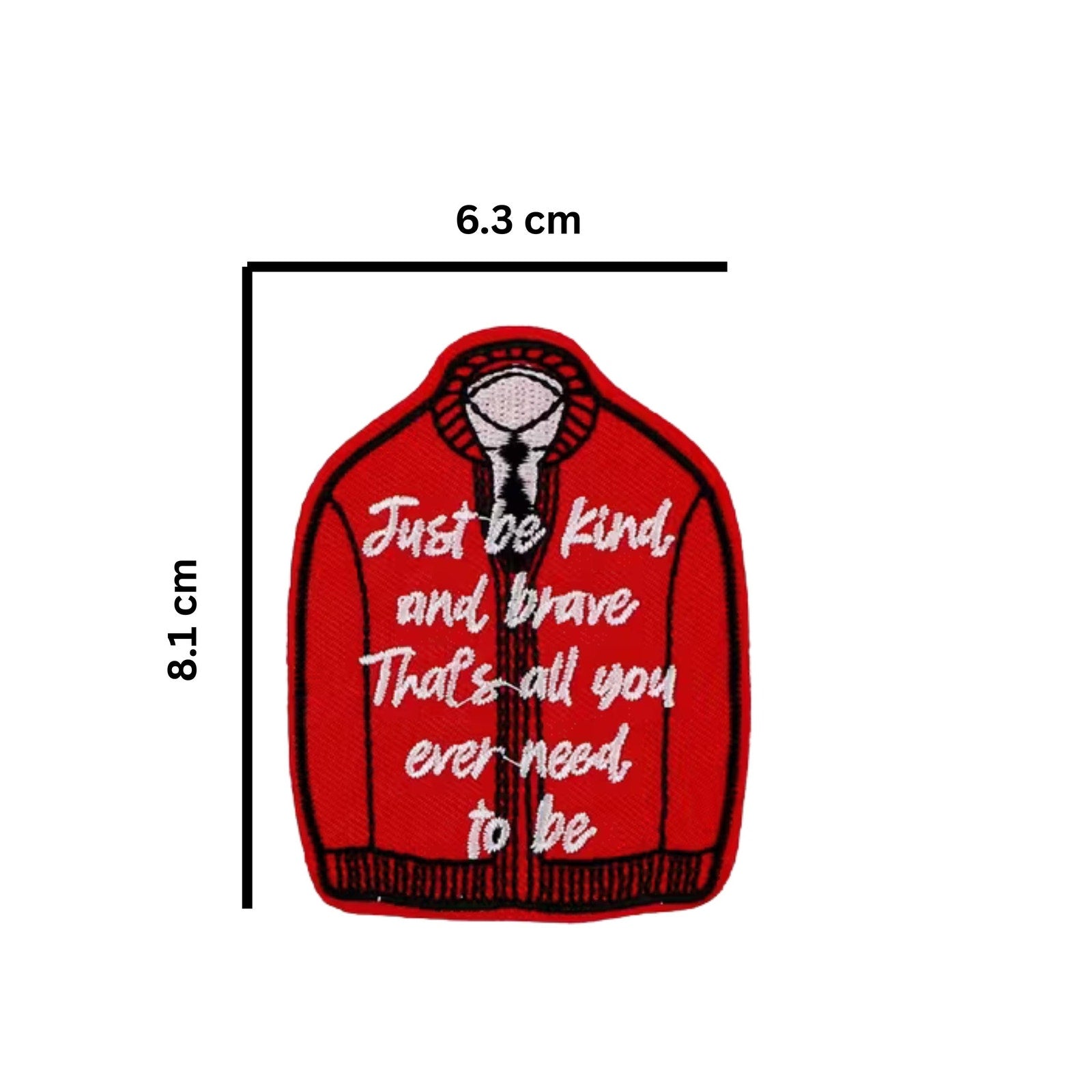 Mr Rogers cardigan embroidered iron on patch retro 90s nostalgia kindness quote