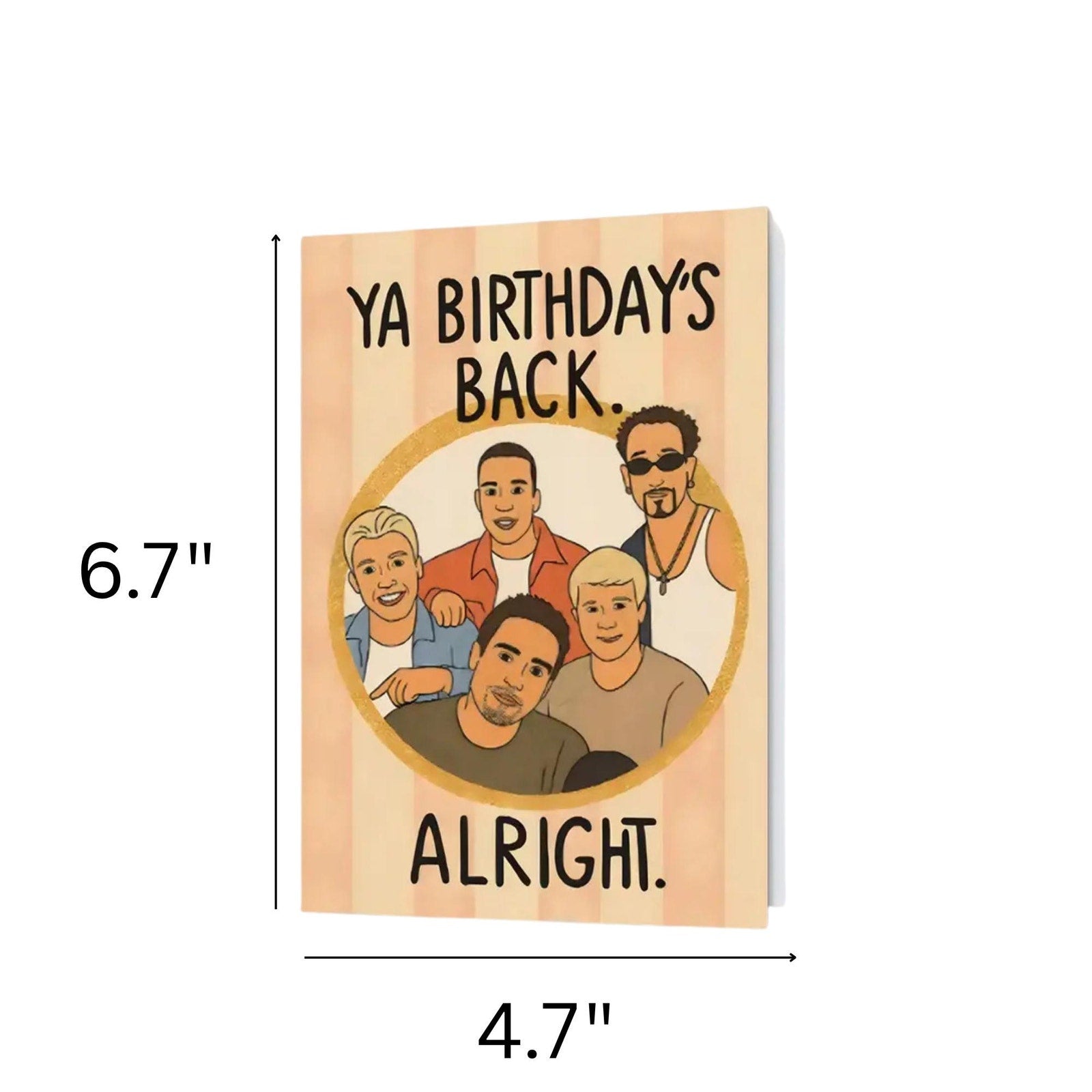 nsync inspired funny 90s boy band birthday card nostalgia