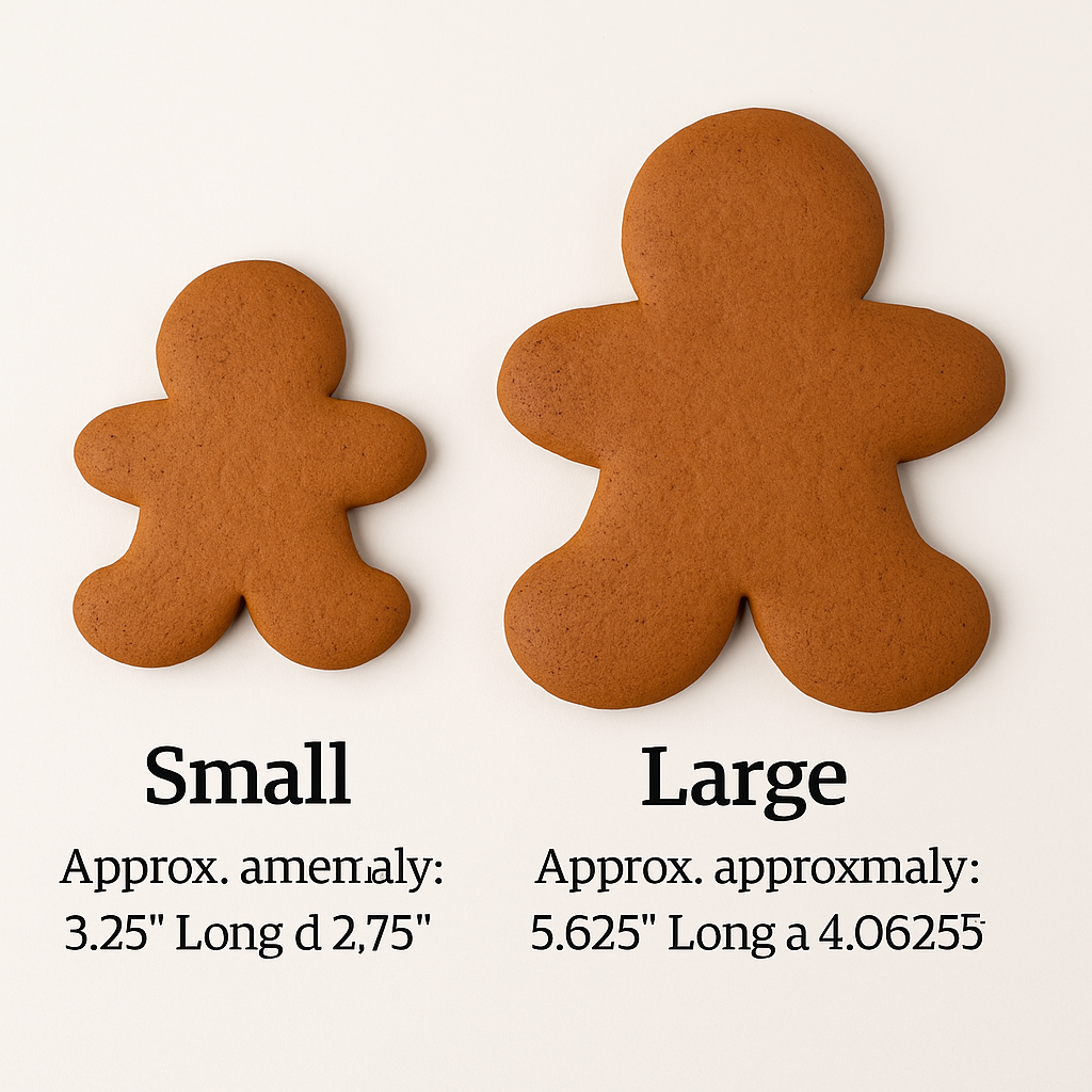 Large Gingerbread Men Cookies, Gourmet Christmas Cookies