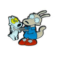 Rocko and Spunky enamel pin from Rocko’s Modern Life retro 90s Nickelodeon cartoon design