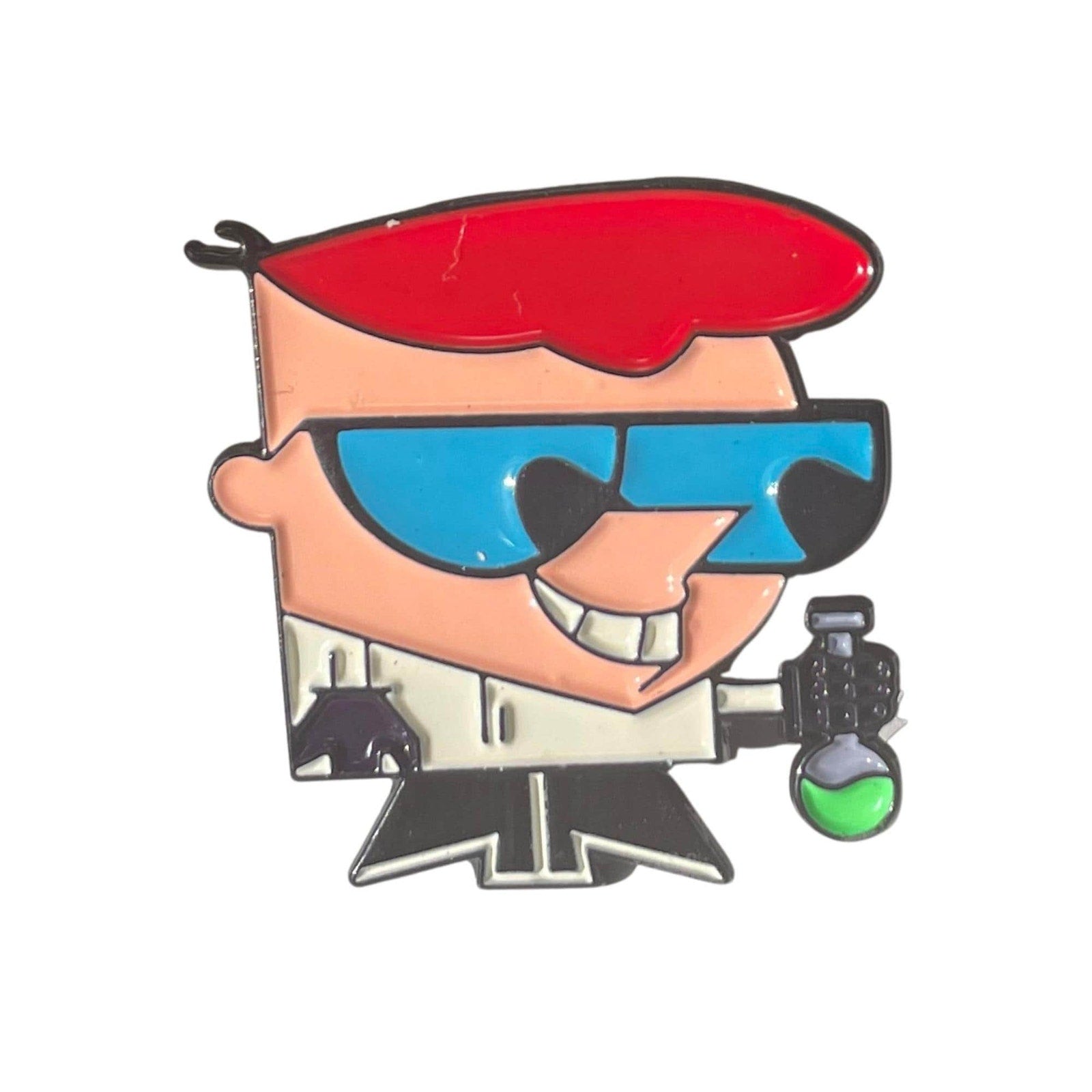 Dexters Laboratory enamel pin featuring Dexter Cartoon Network 90s cartoon collectible