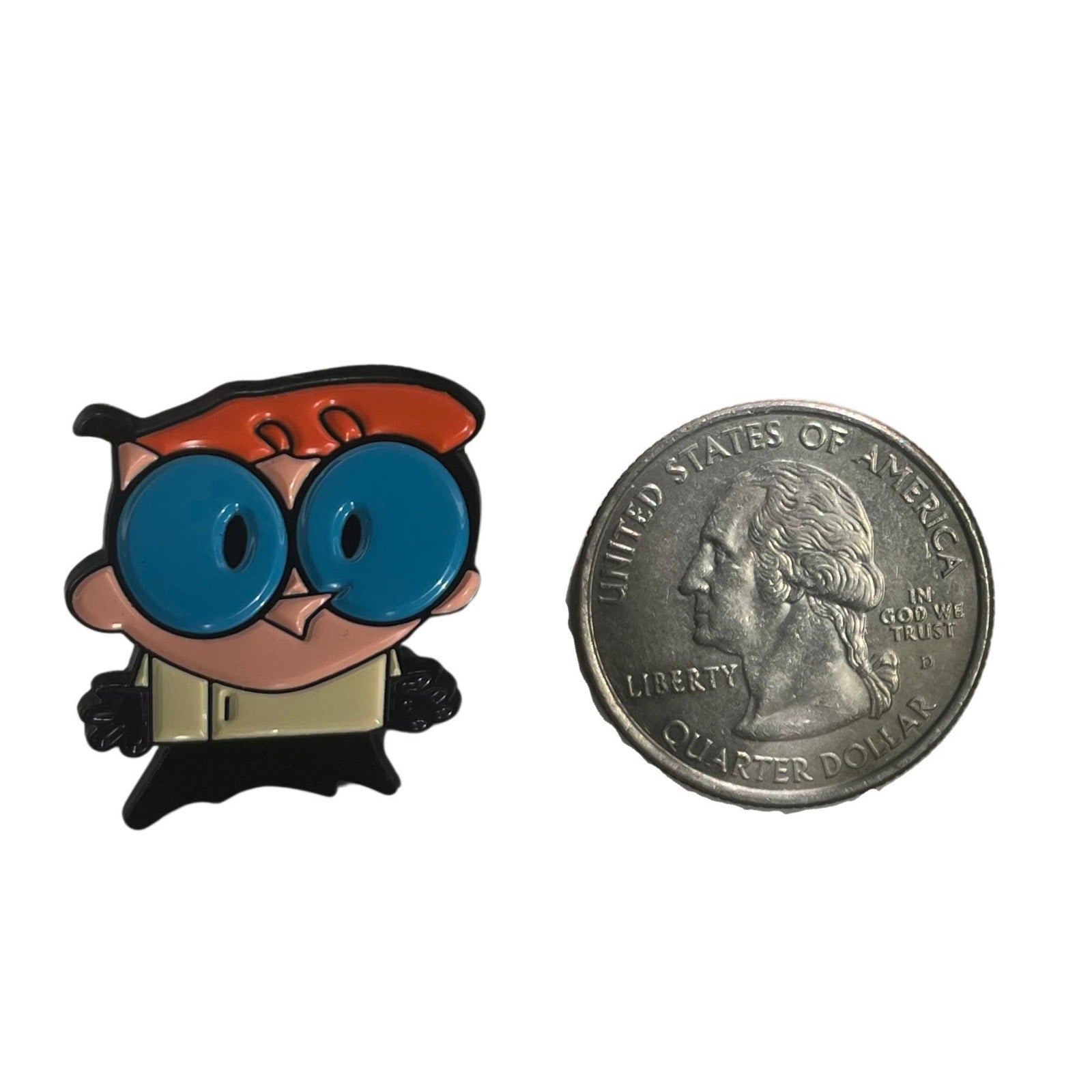 Dexter enamel pin inspired by Dexter’s Laboratory Cartoon Network 90s cartoon collectible