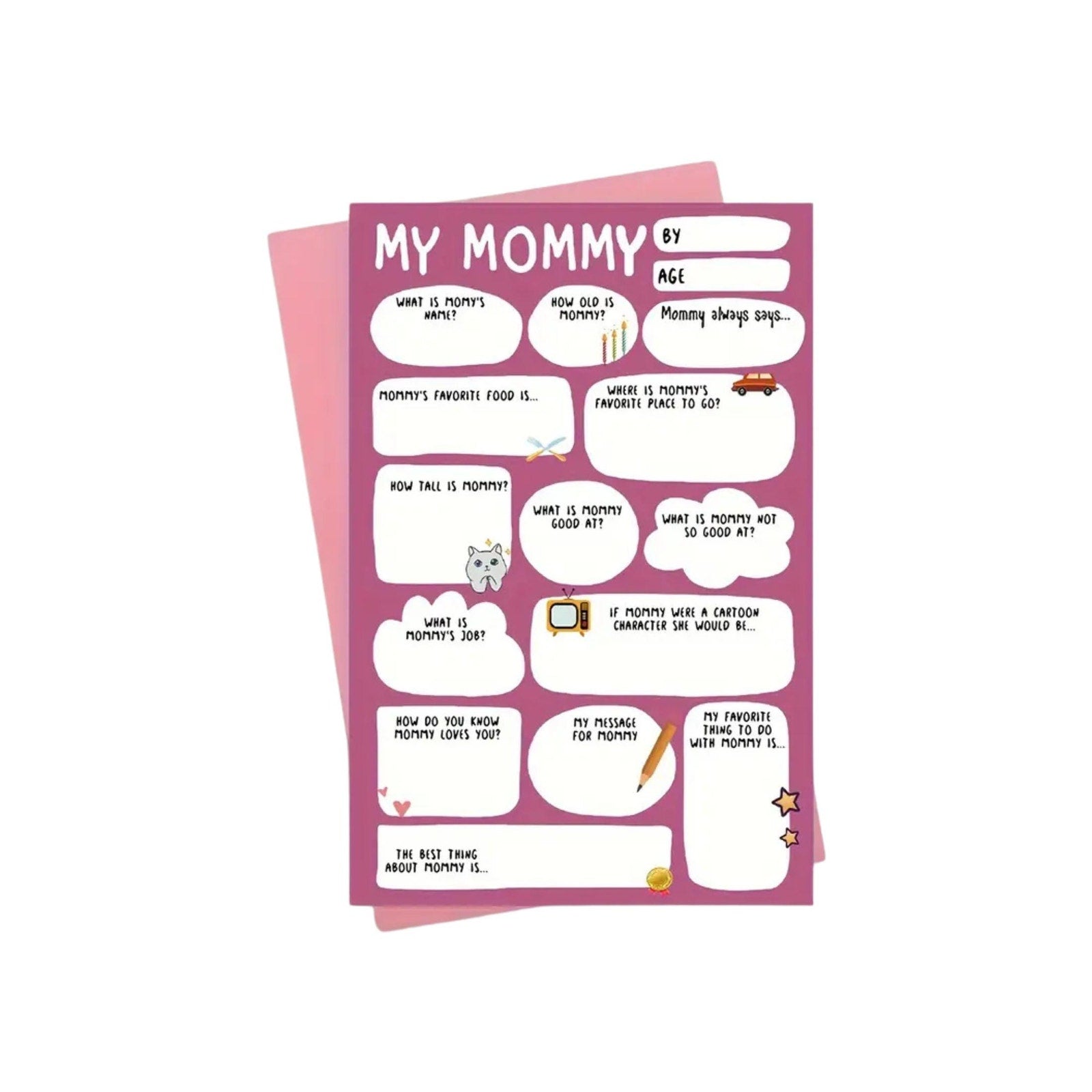 All About My Mom fill-in Mother’s Day card kids activity gift from child